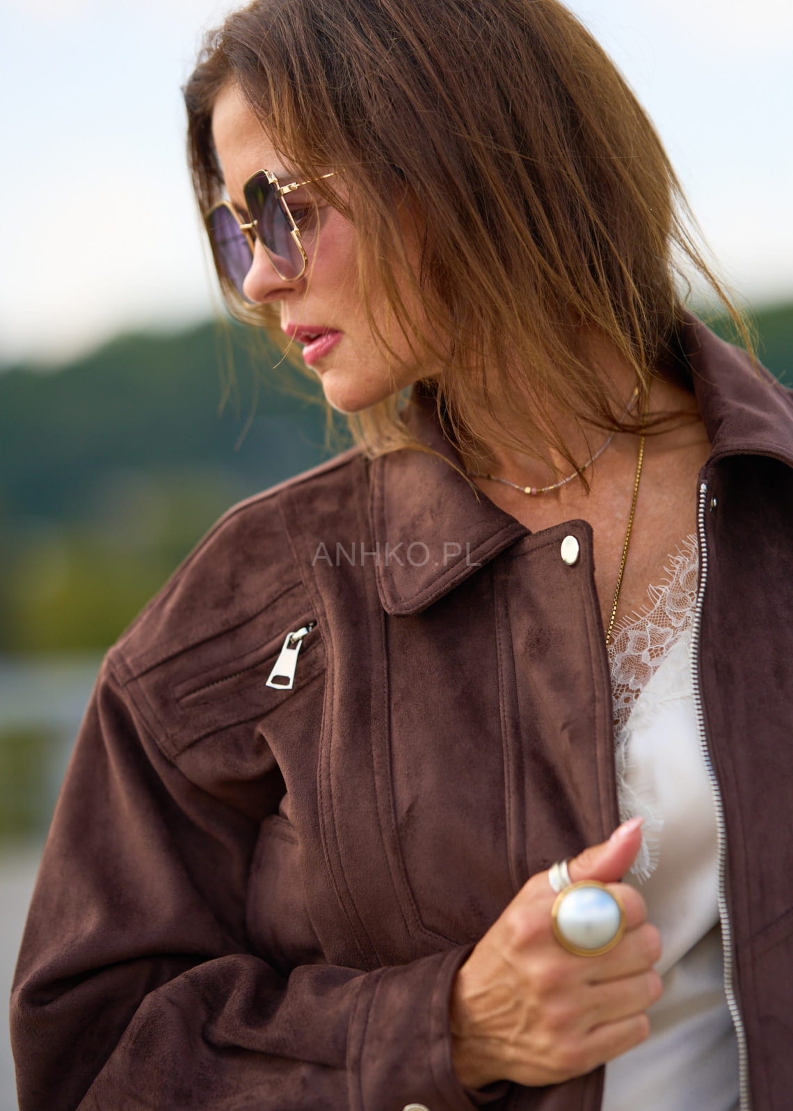 kurtka Ramoneska Ardelle Ciemno-Brązowa