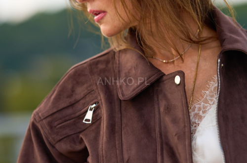 kurtka Ramoneska Ardelle Ciemno-Brązowa